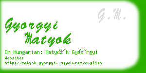 gyorgyi matyok business card